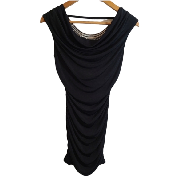 by & by Dresses & Skirts - By&By Ruched Cocktail Mini Black Dress